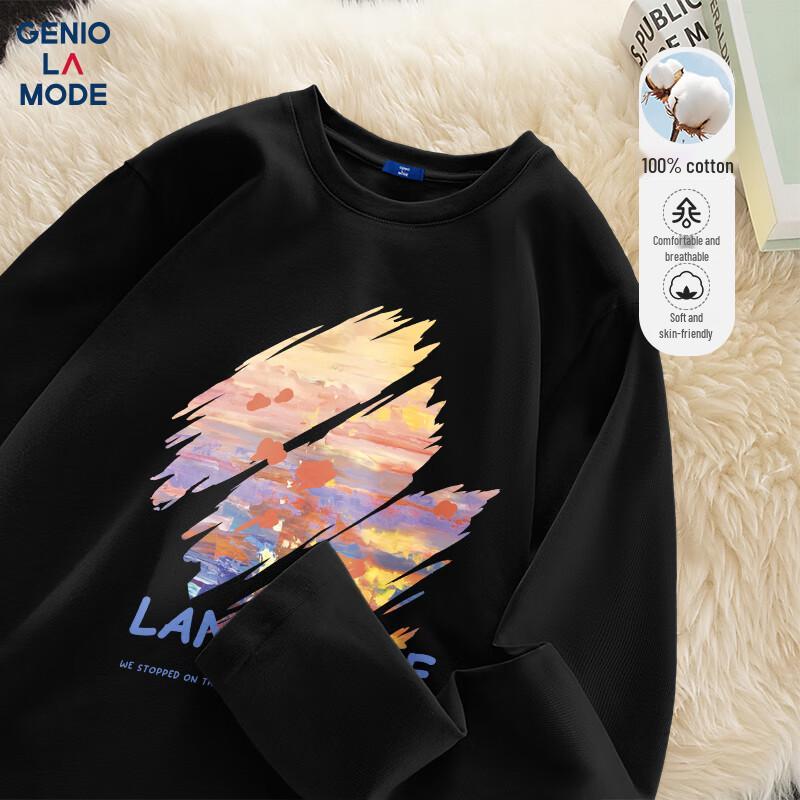 GENIOLAMODE Men s Pure Cotton Long Sleeve T-Shirt with Graffiti Print M
GENIOLAMODE Men s Pure Cotton Long Sleeve T-Shirt with Graffiti Print M