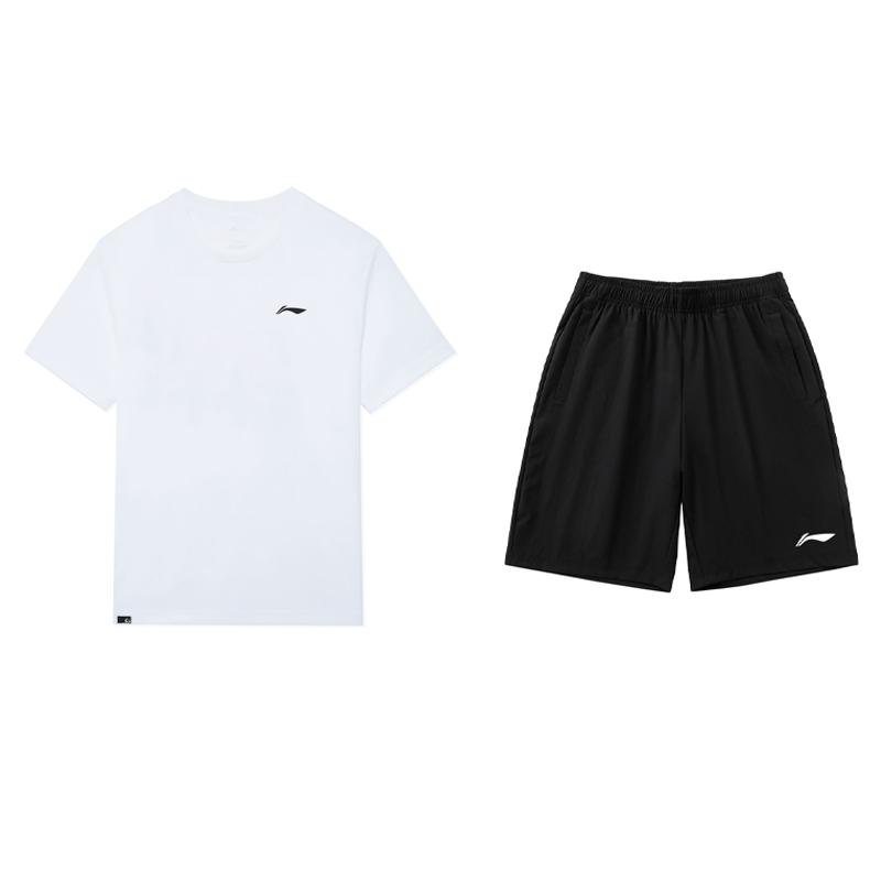 Li-Ning Однотонный круглый вырез свободного кроя с коротким рукавом и эластичной резинкой на талии, повседневные спортивные шорты, комплект унисекс AHST575-2 2XL
Li-Ning Однотонный круглый вырез свободного кроя с коротким рукавом и эластичной резинкой на талии, повседневные спортивные шорты, комплект унисекс AHST575-2 2XL