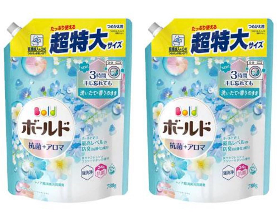 Bulk Purchase: P&G Bold Liquid Laundry Detergent, Fresh Flower Soap, Refill, Extra Large, 780g x 2 Bags
Bulk Purchase: P&G Bold Liquid Laundry Detergent, Fresh Flower Soap, Refill, Extra Large, 780g x 2 Bags