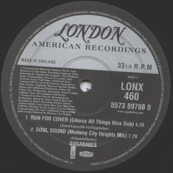12inch Record SUGABABES - Soul Sound LONX460 London Records 2001 UK Dance & Electronica Used
12inch Record SUGABABES - Soul Sound LONX460 London Records 2001 UK Dance & Electronica Used