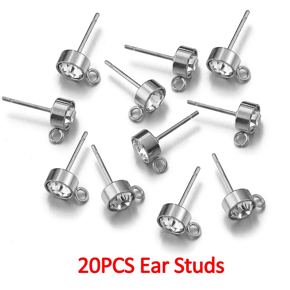 100pcs/20pcs Stainless Steel Rhinestone Earring Posts Gold Color Ear Studs with Loop Rings DIY Earrings Jewelry Making Supplies 6mmx15mm
100pcs/20pcs Stainless Steel Rhinestone Earring Posts Gold Color Ear Studs with Loop Rings DIY Earrings Jewelry Making Supplies 6mmx15mm