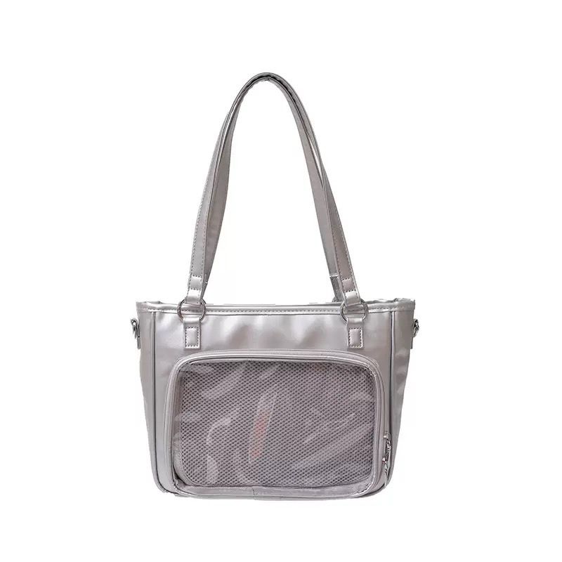 JIAERDI Harajuku Aesthetic Black Itabag Women Heart Bow Casual Shoulder Backpack Ladies Jk Uniform Transparent Handbag Wallet 32x22x10cm срібний
JIAERDI Harajuku Aesthetic Black Itabag Women Heart Bow Casual Shoulder Backpack Ladies Jk Uniform Transparent Handbag Wallet 32x22x10cm срібний