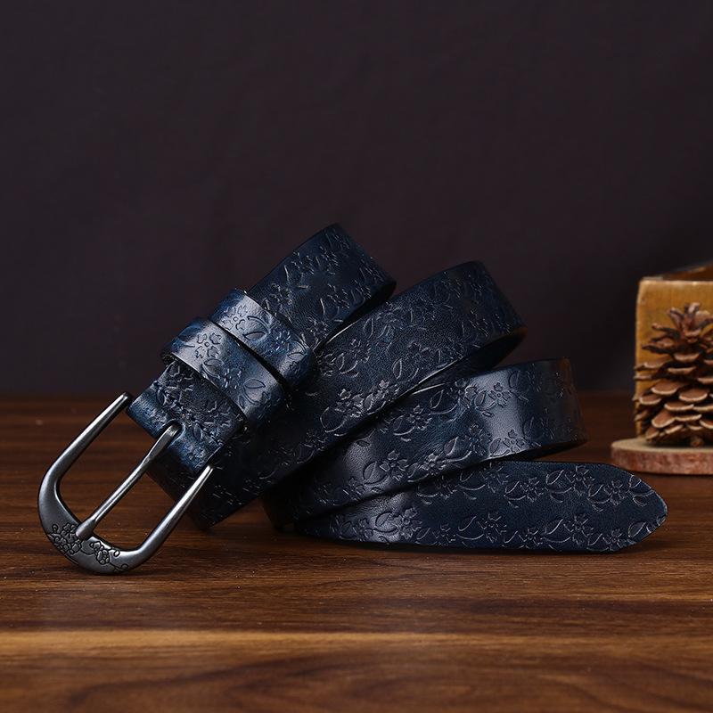 Retro Literary And Artistic Vegetable Tanned First-Layer Cowhide Belt Women S Genuine Leather Fashion And Leisure Personality Guochao Embossed Belt 115cm
Retro Literary And Artistic Vegetable Tanned First-Layer Cowhide Belt Women S Genuine Leather Fashion And Leisure Personality Guochao Embossed Belt 115cm