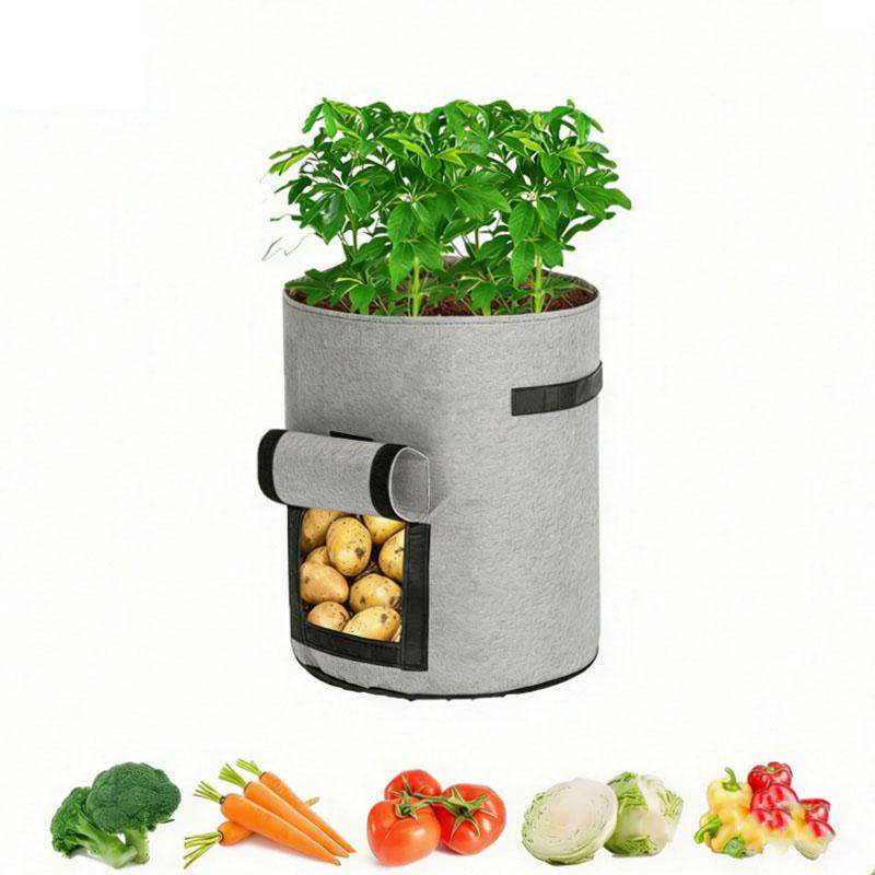 1PC 5/7 Gallon Large Diameter Potato Grow Bag, Non-Woven Fabric Planting Bag for Vegetables, Seedlings & Root Crops 25X30CM сірий
1PC 5/7 Gallon Large Diameter Potato Grow Bag, Non-Woven Fabric Planting Bag for Vegetables, Seedlings & Root Crops 25X30CM сірий