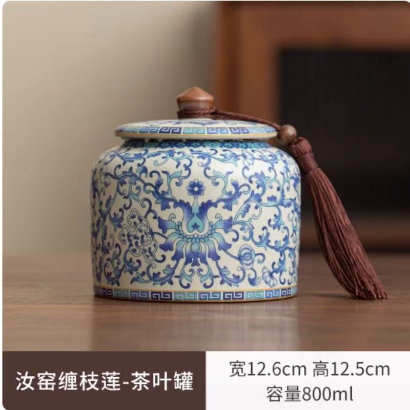 Blue and White Porcelain Tea Canister Vintage Ceramic Candy Jar Multi-functional Home Nut Coffee Bean Medicinal Herb Storage Jar
Blue and White Porcelain Tea Canister Vintage Ceramic Candy Jar Multi-functional Home Nut Coffee Bean Medicinal Herb Storage Jar