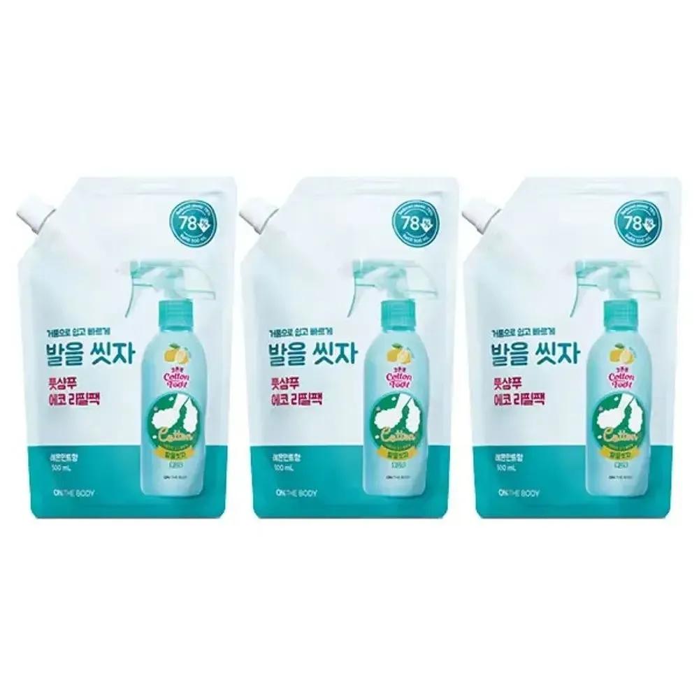 ON THE BODY Foot Care Let s Wash Our Feet Cotton Foot Shampoo Refill Lemon Scent, 500ml, 3 Packs 3
ON THE BODY Foot Care Let s Wash Our Feet Cotton Foot Shampoo Refill Lemon Scent, 500ml, 3 Packs 3