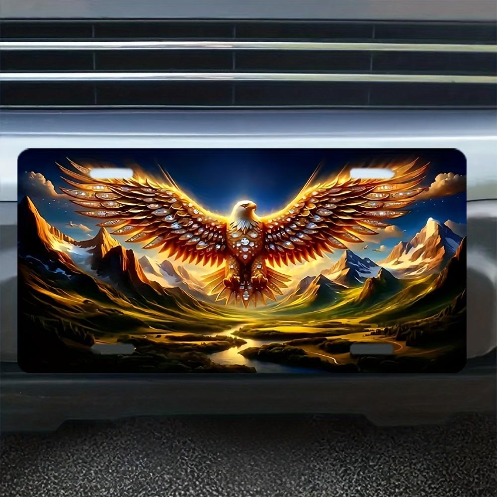 D Flat Printing Majestic Golden Eagle with Jeweled Wings Mountain Landscape Illustration Aluminum Tin Painting License Plate 15x30cm(5.9x7.8inch)
D Flat Printing Majestic Golden Eagle with Jeweled Wings Mountain Landscape Illustration Aluminum Tin Painting License Plate 15x30cm(5.9x7.8inch)