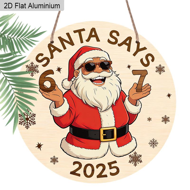 2D Flat Aluminium Christmas Sign with 67 Gestures Santa Claus Pattern - Navidad Decorative Sign & Plaque - Ideal for Front Door, Desktop, Wall 7.87×7.87inch
2D Flat Aluminium Christmas Sign with 67 Gestures Santa Claus Pattern - Navidad Decorative Sign & Plaque - Ideal for Front Door, Desktop, Wall 7.87×7.87inch
