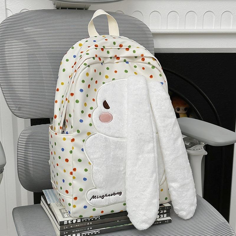 New Cute Long Eared Rabbit Cartoon Backpacks Lightweight Small Fresh Polka Dot Primary Schoolbag Fashionable Nylon Junior High School Student Ruckpack білий
New Cute Long Eared Rabbit Cartoon Backpacks Lightweight Small Fresh Polka Dot Primary Schoolbag Fashionable Nylon Junior High School Student Ruckpack білий