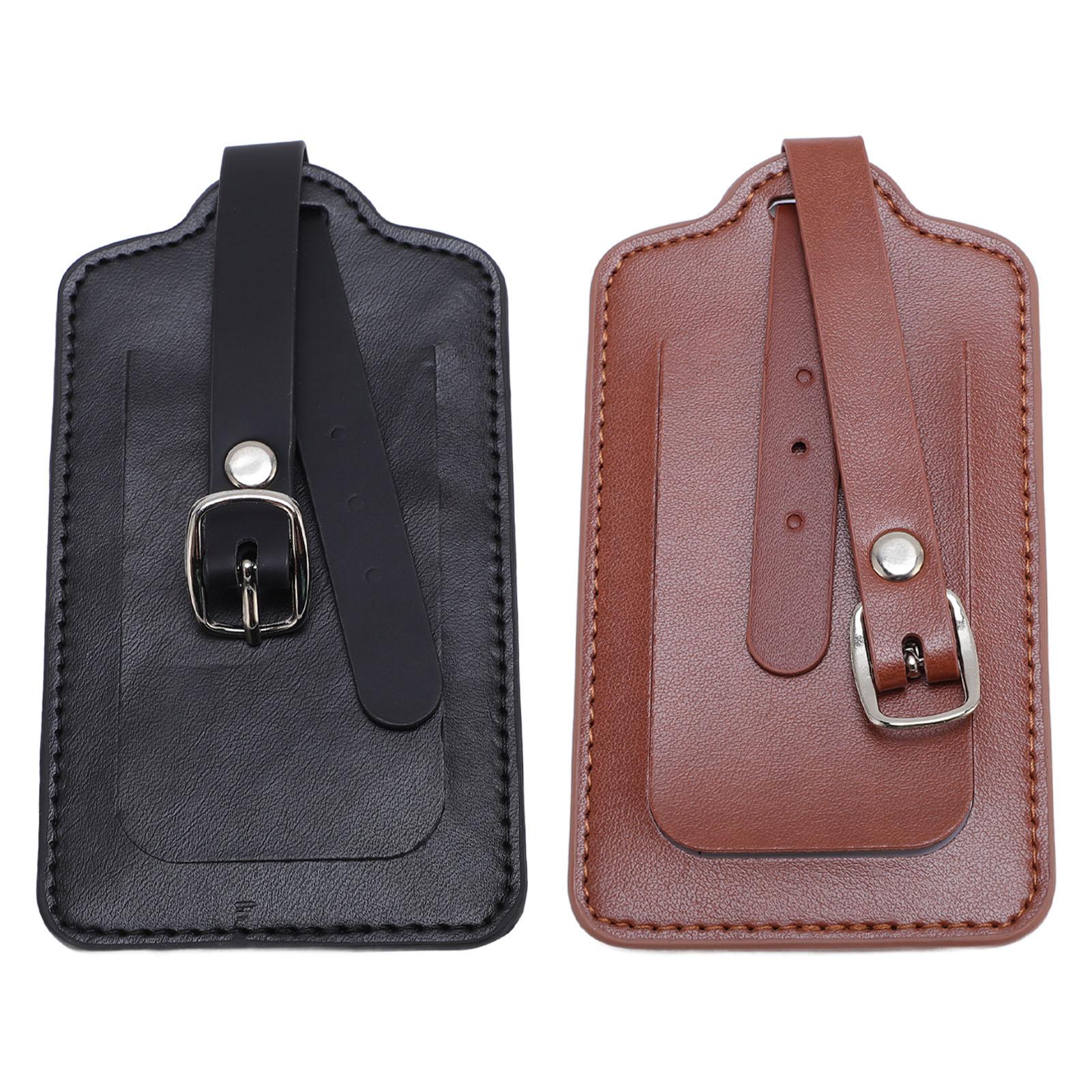 Luggage Baggage Tag Rain Proof PU Leather Soft Lock Design Stylish Luggage ID Label for Travel and B Black
Luggage Baggage Tag Rain Proof PU Leather Soft Lock Design Stylish Luggage ID Label for Travel and B Black