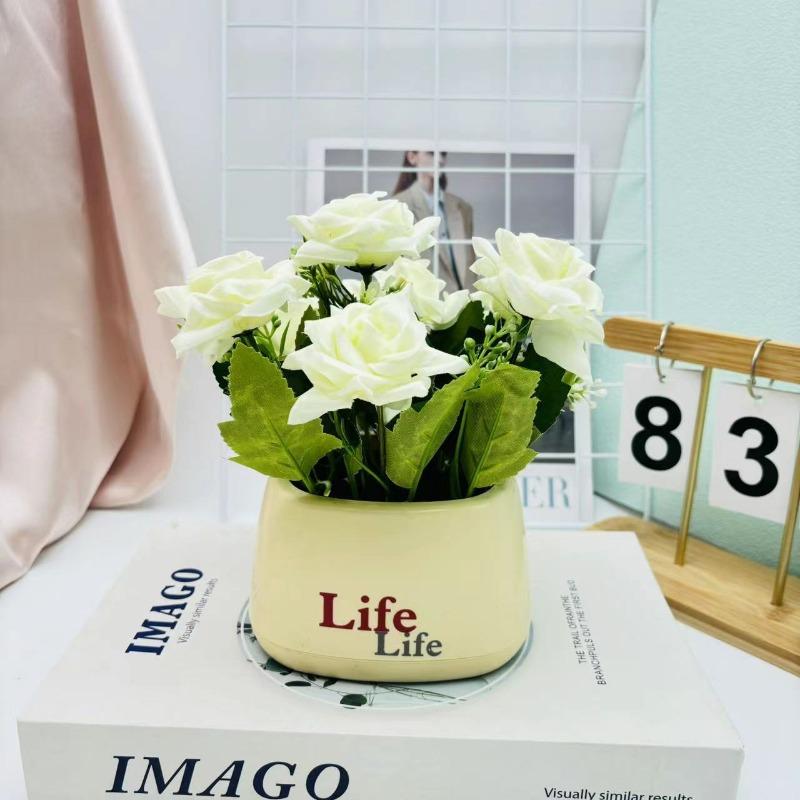Rose Bonsai Artificial Flowers Potted Plants and Green Plants Can Be Used To Decorate Both Indoor and Outdoor Homes білий
Rose Bonsai Artificial Flowers Potted Plants and Green Plants Can Be Used To Decorate Both Indoor and Outdoor Homes білий
