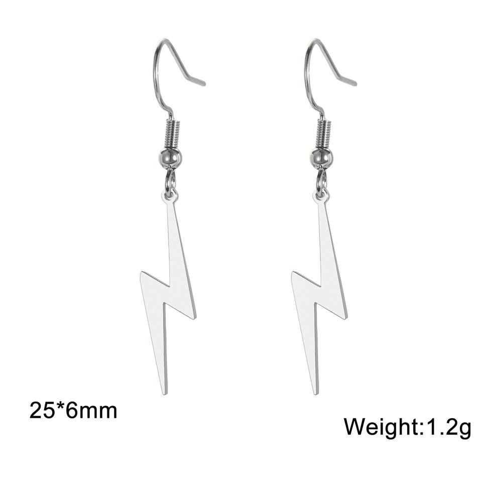My Shape Punk Lightning Pendant Earrings for Women Hip Hop Dangle Earrings Stainless Steel Jewelry Birthday Party Gift Wholesale
My Shape Punk Lightning Pendant Earrings for Women Hip Hop Dangle Earrings Stainless Steel Jewelry Birthday Party Gift Wholesale