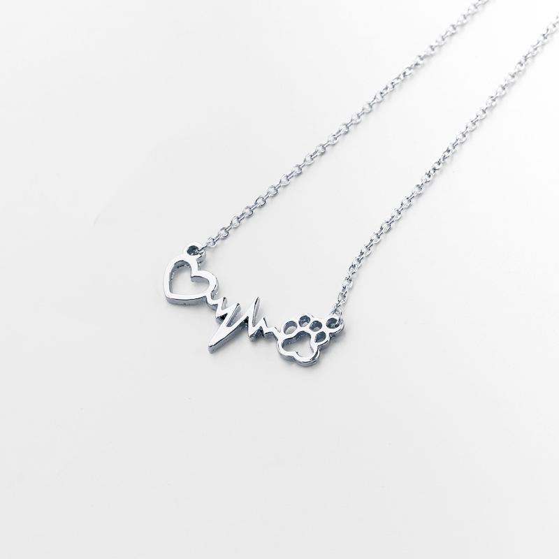 ZRM Fashion Jewelry Creative Heart Bear Paw Dog Footprint Pendant Electrocardiogram Necklace Men Women Gift 50cm серебряный
ZRM Fashion Jewelry Creative Heart Bear Paw Dog Footprint Pendant Electrocardiogram Necklace Men Women Gift 50cm серебряный