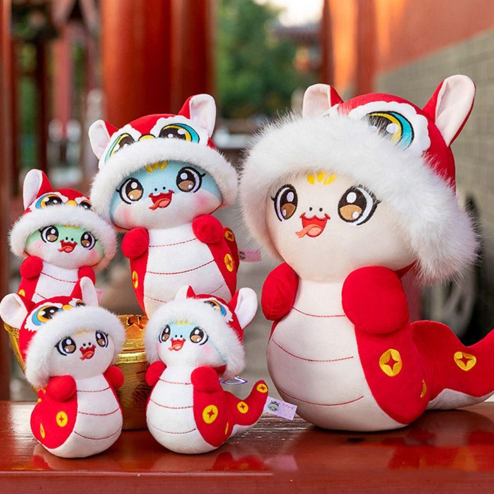 Big Eyes Wealth Snake Year Mascot Toy Chinese Style Lucky Snake Doll keychain Home Decor 12cm світло-зелений колір
Big Eyes Wealth Snake Year Mascot Toy Chinese Style Lucky Snake Doll keychain Home Decor 12cm світло-зелений колір