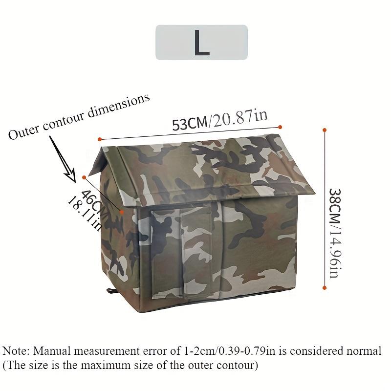 Outdoor Camouflage Cat House, Oxford Fabric, Four-Season, Warm, Closed, Cold-Resistant, Universal Pet Nest, Contemporary Style
Outdoor Camouflage Cat House, Oxford Fabric, Four-Season, Warm, Closed, Cold-Resistant, Universal Pet Nest, Contemporary Style