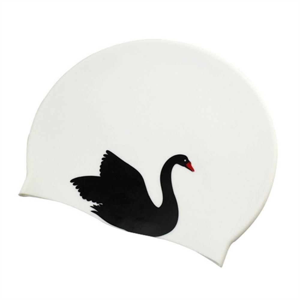 Женская утолщенная эластичная шапочка для дайвинга с мультяшными кошачьими ушками, шапочка для бассейна, шапочка для плавания swan