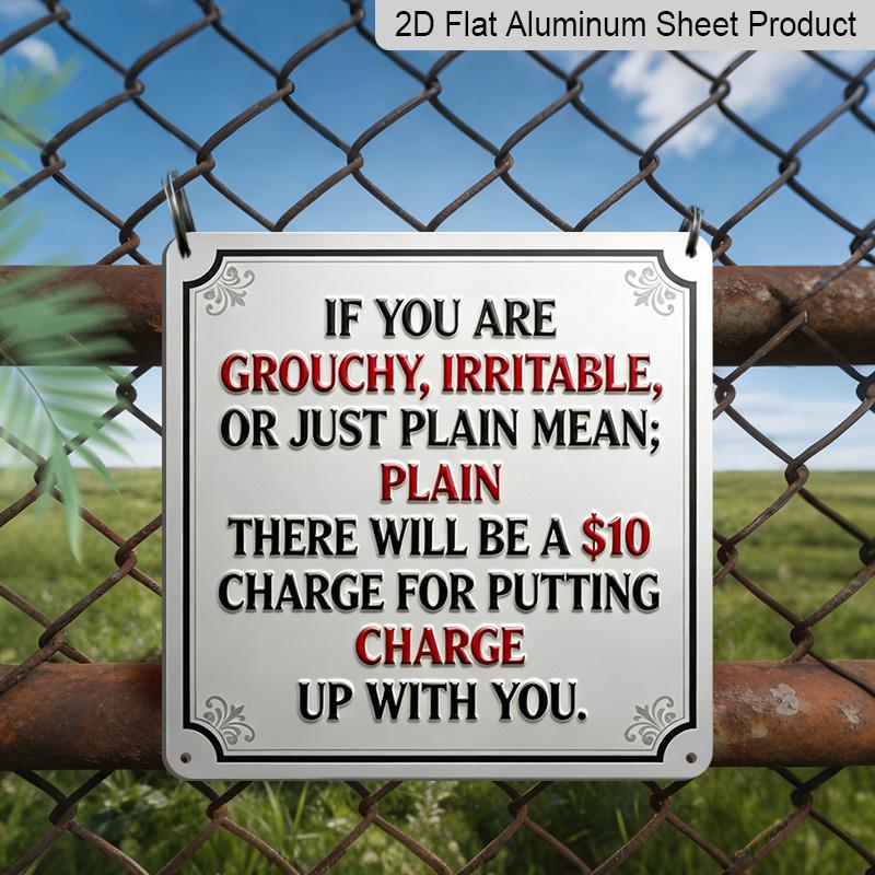 2D Flat, 1pc, Vintage Metal Aluminum Decorative Sign, Grouchy Irritable Warning, Retro Wall Art, Home Decor for Entryway, Hallway, Bathroom, Laundry 20*20cm
2D Flat, 1pc, Vintage Metal Aluminum Decorative Sign, Grouchy Irritable Warning, Retro Wall Art, Home Decor for Entryway, Hallway, Bathroom, Laundry 20*20cm