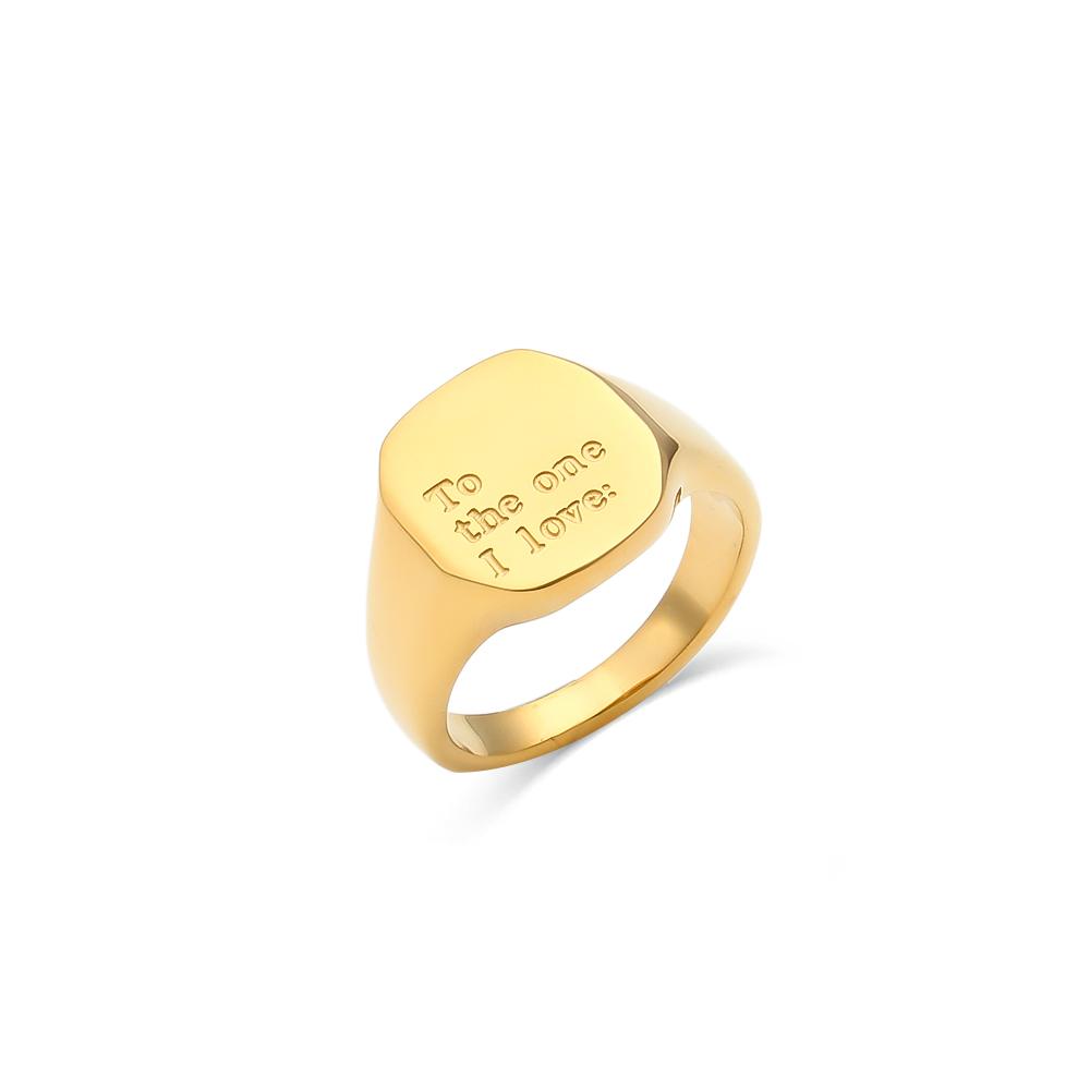 E.B.belle Engrave Jewelry Gift Minimalist Letter Word Suqare Stainless Steel Ring Water Resistant Gold Ring Plated For Women 9
E.B.belle Engrave Jewelry Gift Minimalist Letter Word Suqare Stainless Steel Ring Water Resistant Gold Ring Plated For Women 9