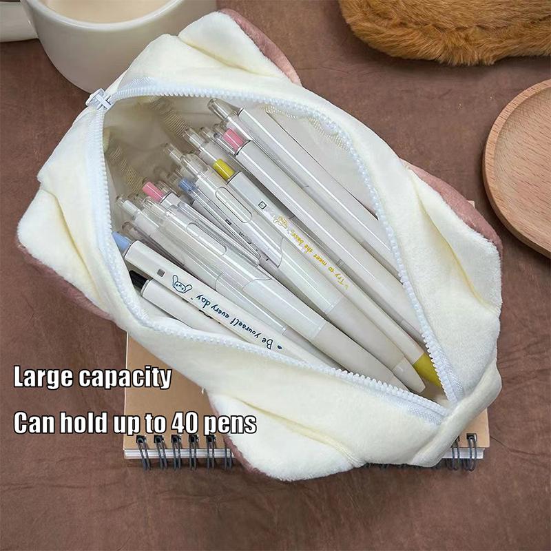 Cute French Toasted Pen Bag Plush Large Capacity Student Pencil Case Multi-Function Funny Stationery Storage Bag Organizer 19.5x5x10cm
Cute French Toasted Pen Bag Plush Large Capacity Student Pencil Case Multi-Function Funny Stationery Storage Bag Organizer 19.5x5x10cm