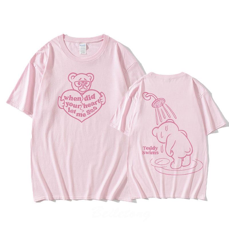 Teddy Swims T-shirt Double-sided Printing Vintage Cotton Tee-shirt Short Sleeve Gothic Fashion Tshirt Unisex Top M рожевий
Teddy Swims T-shirt Double-sided Printing Vintage Cotton Tee-shirt Short Sleeve Gothic Fashion Tshirt Unisex Top M рожевий
