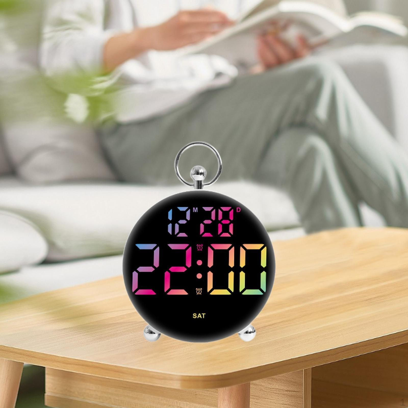 LED Digital Alarm Clock Adjustable Brightness Backlight Home Date Calendar Voice Control for Multicolor
LED Digital Alarm Clock Adjustable Brightness Backlight Home Date Calendar Voice Control for Multicolor