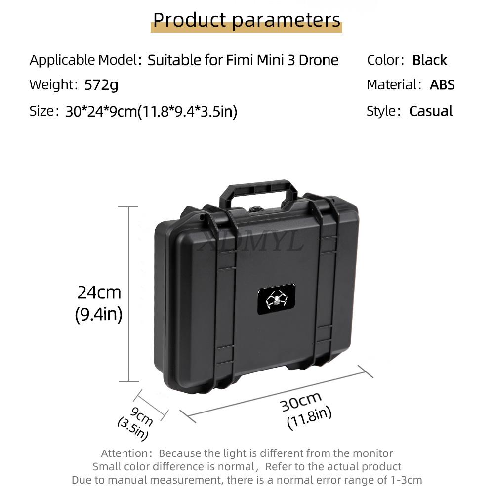 For FIMI Mini 3 Explosion-proof Case Travel Portable Carrying Case Hard Shockproof Suitcase For Fimi Mini 3 Drone Accessories чорний
For FIMI Mini 3 Explosion-proof Case Travel Portable Carrying Case Hard Shockproof Suitcase For Fimi Mini 3 Drone Accessories чорний