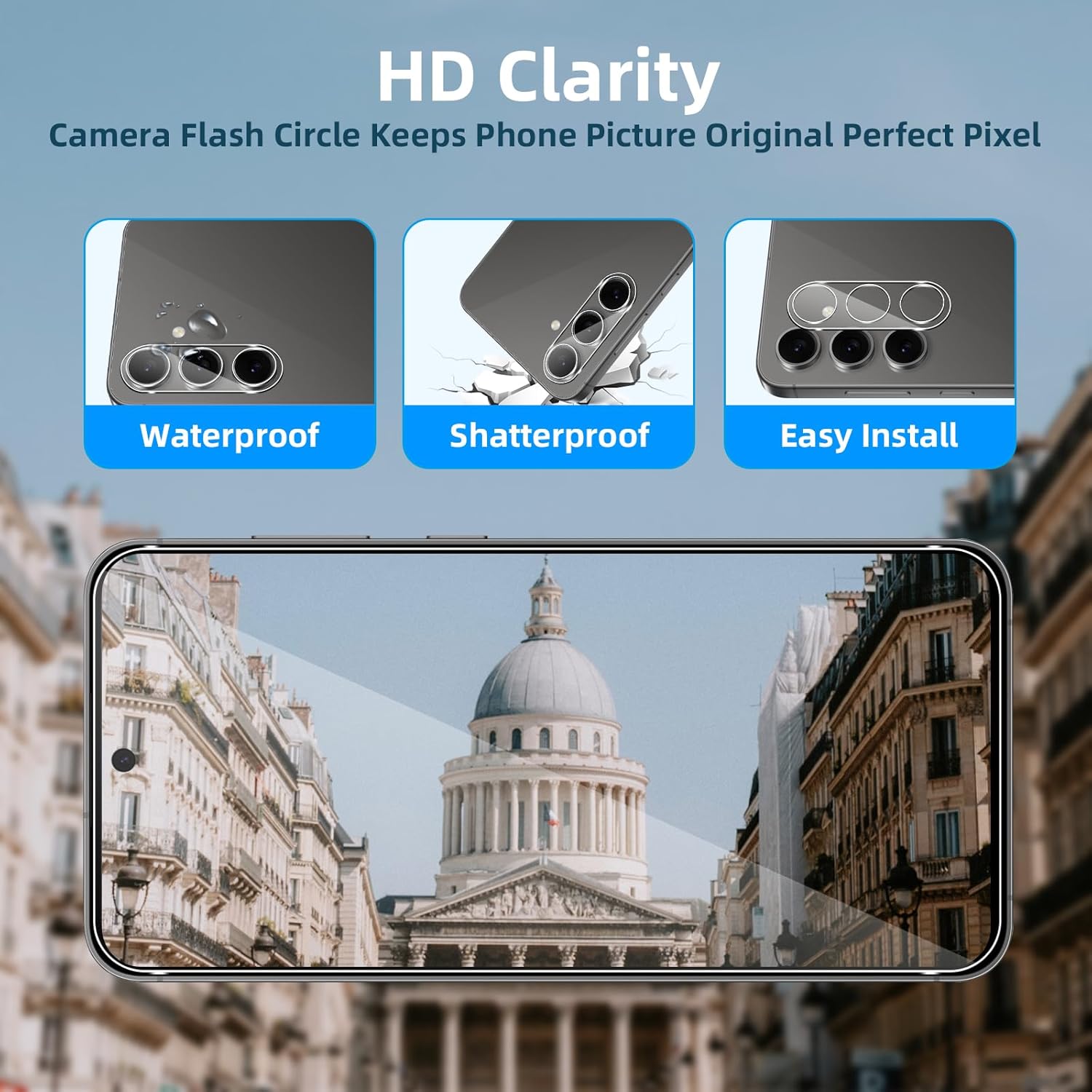 2 шт. Захисне скло для екрана Samsung Galaxy S24 FE 2.5D із заокругленими краями, висока прозорість, загартоване скло, з плівкою для об єктива камери Type A
2 шт. Захисне скло для екрана Samsung Galaxy S24 FE 2.5D із заокругленими краями, висока прозорість, загартоване скло, з плівкою для об єктива камери Type A