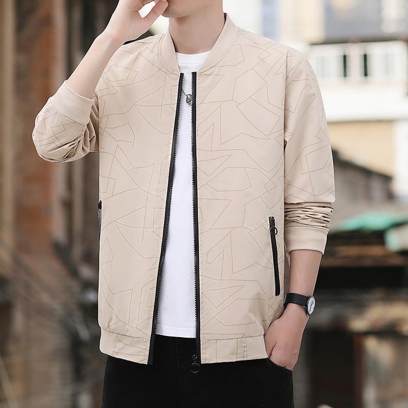 Trendy Brand Spring and Autumn New Jacket Men s Korean Style Trendy Stand-up Collar Printed Thin Slim Fit High-end Men s Jacket Top M
Trendy Brand Spring and Autumn New Jacket Men s Korean Style Trendy Stand-up Collar Printed Thin Slim Fit High-end Men s Jacket Top M