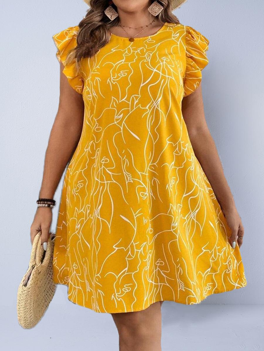 Plus Size Floral Silk Imitation Satin Skirt - European & American Spring Collection XL жовтий
Plus Size Floral Silk Imitation Satin Skirt - European & American Spring Collection XL жовтий