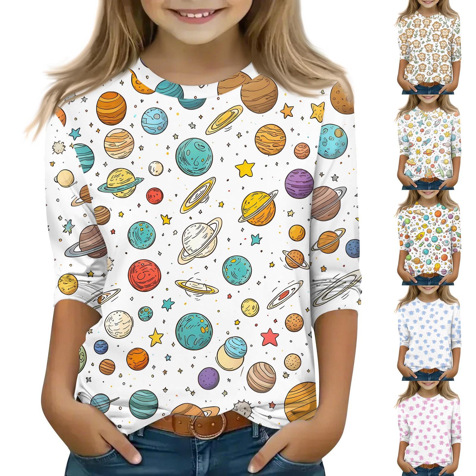 Children s 3/4 Sleeve Tops Casual Print T Shirt Round Neck Pullover Blouse 150 помаранчевий
Children s 3/4 Sleeve Tops Casual Print T Shirt Round Neck Pullover Blouse 150 помаранчевий