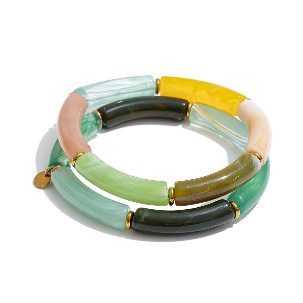 Yhpup 2PC 60mm Spring Summer Resin Acrylic Tubular Candy Bracelet Bangle Waterproof Stainless Steel New Arrival Handmade Jewelry
Yhpup 2PC 60mm Spring Summer Resin Acrylic Tubular Candy Bracelet Bangle Waterproof Stainless Steel New Arrival Handmade Jewelry