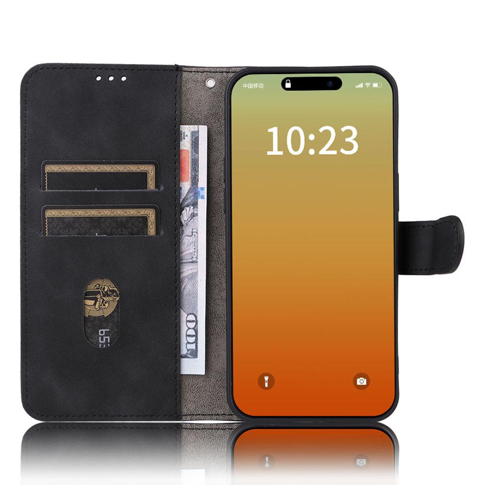 For iPhone 15 Pro Max Skin-touch Phone Leather Case Stand Wallet Protective Phone Cover Black
For iPhone 15 Pro Max Skin-touch Phone Leather Case Stand Wallet Protective Phone Cover Black