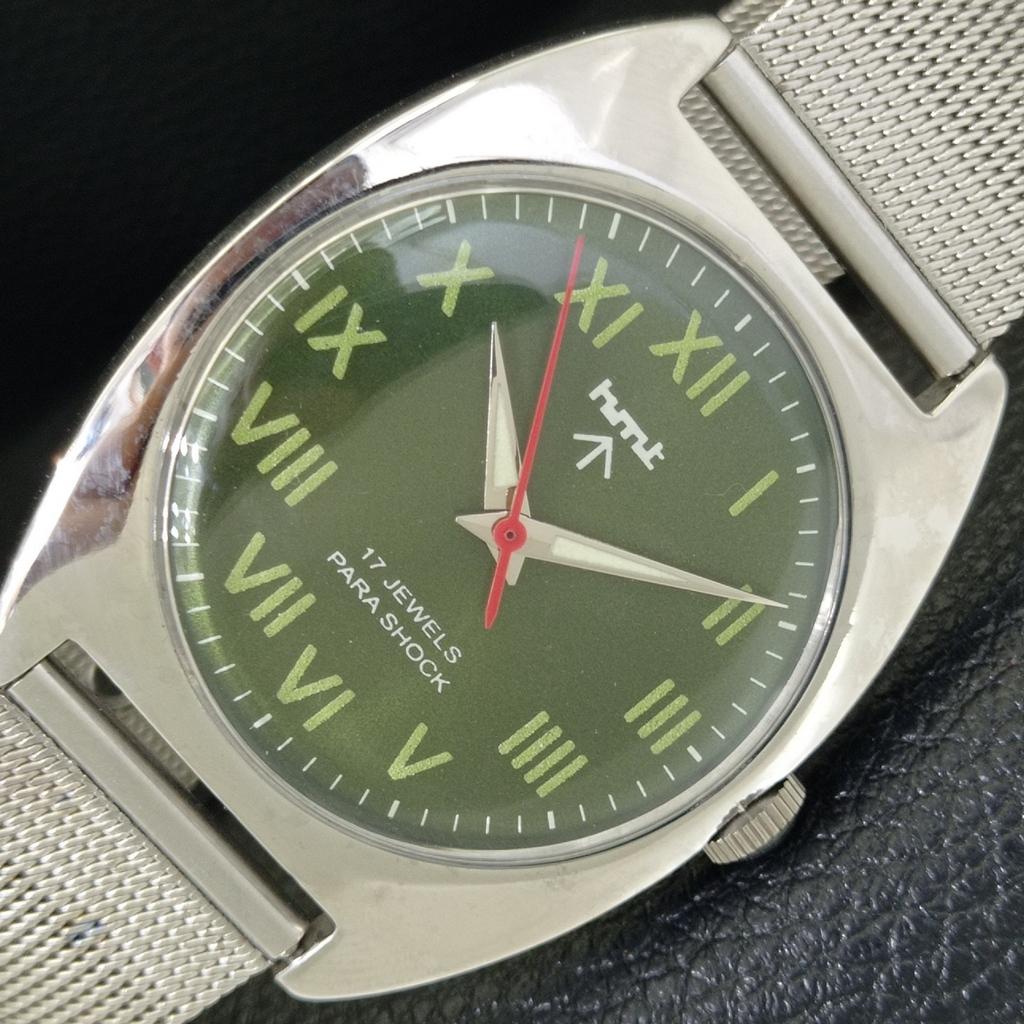 HMT HAND-WINDING VINTAGE INDIAN MENS ROMAN FIGURE GREEN DIAL WATCH a702878-1 R211-a702878
HMT HAND-WINDING VINTAGE INDIAN MENS ROMAN FIGURE GREEN DIAL WATCH a702878-1 R211-a702878