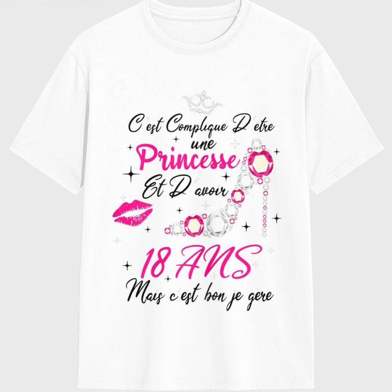 New 18th Birthday Princess TShirt Fun French Quote Crown Design Bow Heart 18th Birthday Party Outfit Unisexs Tshirts for Summer 4XL
New 18th Birthday Princess TShirt Fun French Quote Crown Design Bow Heart 18th Birthday Party Outfit Unisexs Tshirts for Summer 4XL