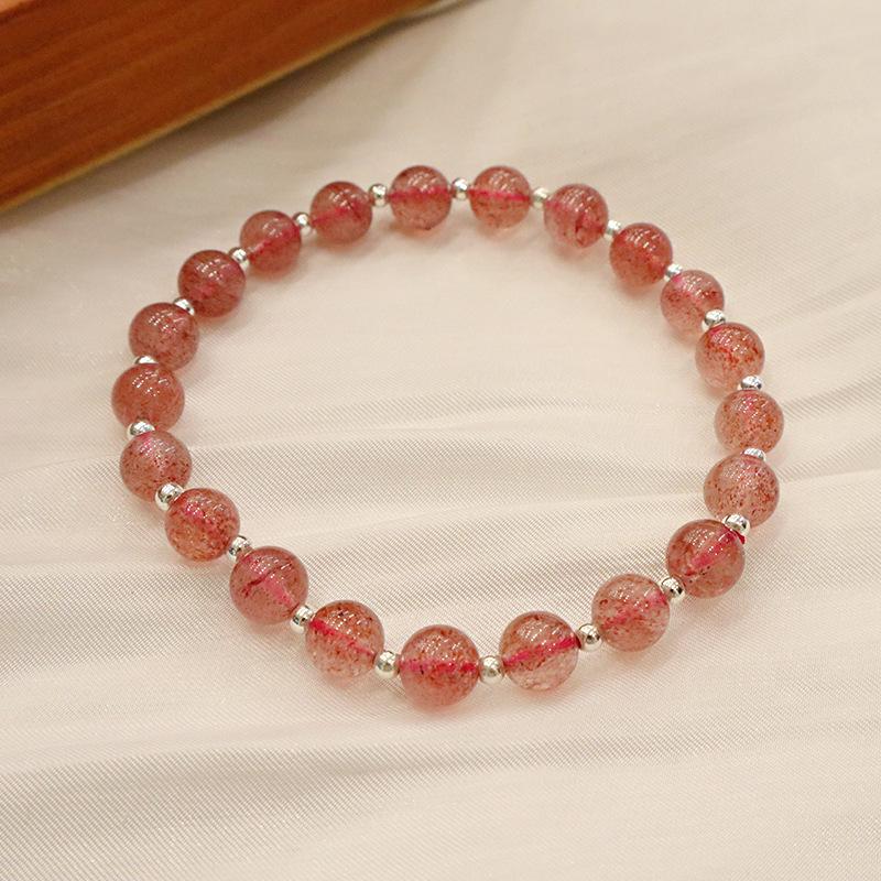 S925 Sterling Silver Natural Strawberry Crystal Bracelet Bracelet Bangles Women Fashion Jewelry accessories Gift
S925 Sterling Silver Natural Strawberry Crystal Bracelet Bracelet Bangles Women Fashion Jewelry accessories Gift
