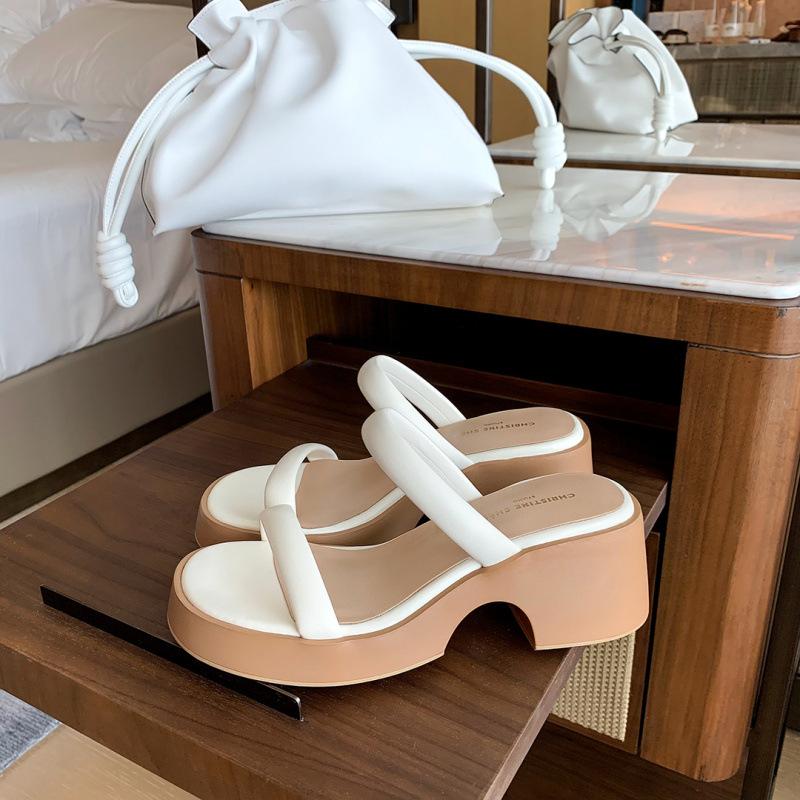 Туфли двойные с толстой подошвой-маффином, увеличивающие рост, шлепанцы, женские сандалии для улицы, весна и лето 40
Туфли двойные с толстой подошвой-маффином, увеличивающие рост, шлепанцы, женские сандалии для улицы, весна и лето 40