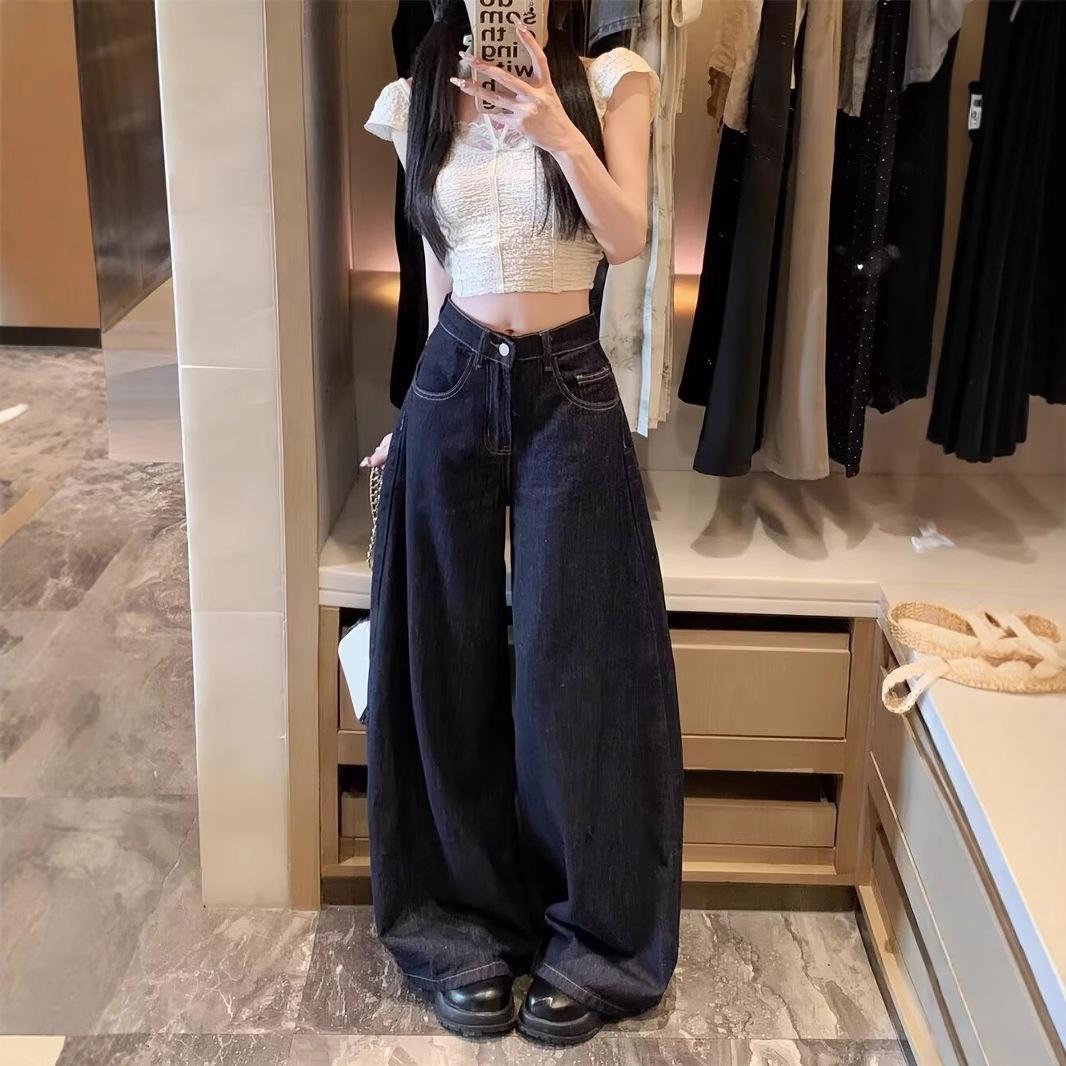 Plus Size Retro Dark Blue High Waist Wide Leg Jeans - Summer 2025 Collection S: Height 155-165CM (37.5-45 kg)
Plus Size Retro Dark Blue High Waist Wide Leg Jeans - Summer 2025 Collection S: Height 155-165CM (37.5-45 kg)