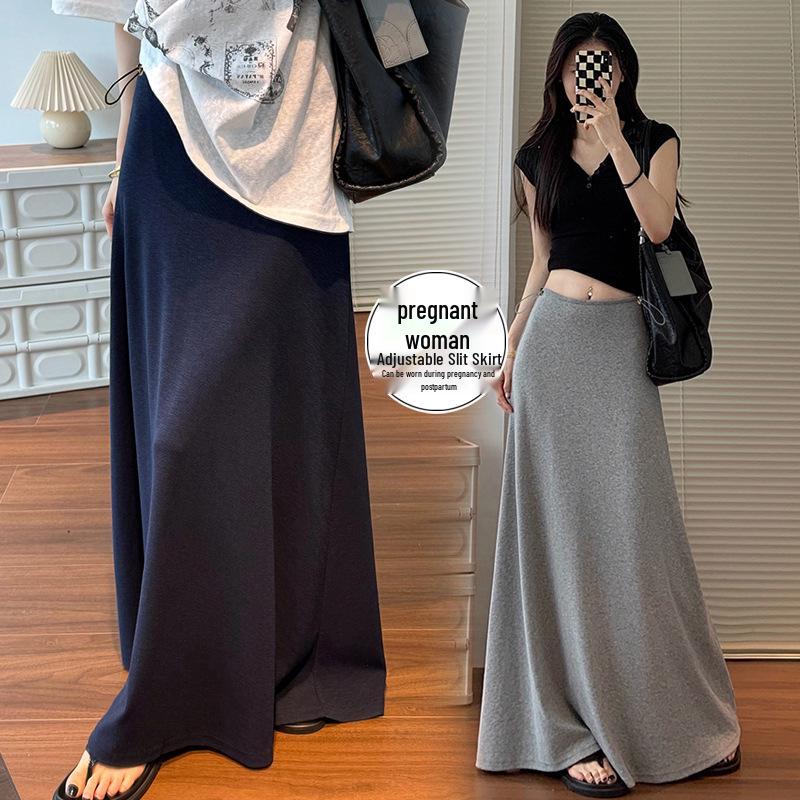 Korean-Style Maternity A-Line High-Waist Slit Skirt for Spring/Summer L темно-синий
Korean-Style Maternity A-Line High-Waist Slit Skirt for Spring/Summer L темно-синий