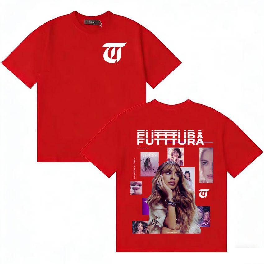 hot Singer TINI Futtura 2026 fashion album merch Unisex Tshirts Unisexs Womens Short Sleeve streetwear High Quality Oversized Tees S
hot Singer TINI Futtura 2026 fashion album merch Unisex Tshirts Unisexs Womens Short Sleeve streetwear High Quality Oversized Tees S