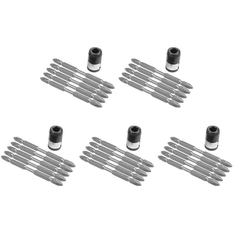 ABUL-25Pcs S2 Screwdriver Bits Set 100Mm Phillips Strong Magnet Driver Steel Double Head Hex Shank With Magnetizer Ring срібний
ABUL-25Pcs S2 Screwdriver Bits Set 100Mm Phillips Strong Magnet Driver Steel Double Head Hex Shank With Magnetizer Ring срібний