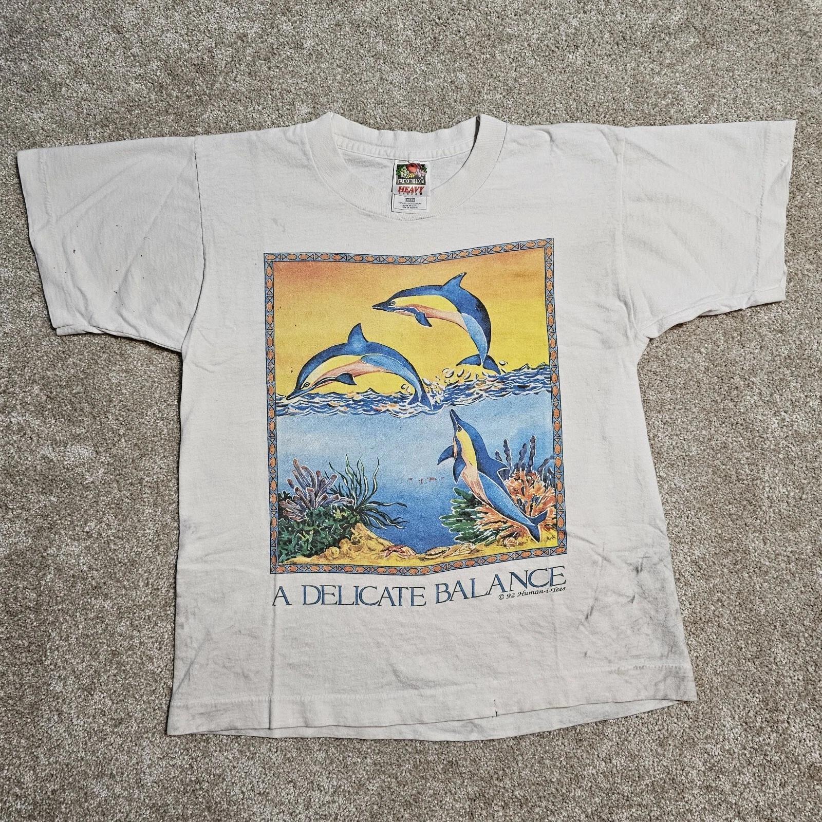 Vtg 90s Delicate Balance Dolphin T-shirt Mens S XS Single Stitch Thrashed Grunge S
Vtg 90s Delicate Balance Dolphin T-shirt Mens S XS Single Stitch Thrashed Grunge S