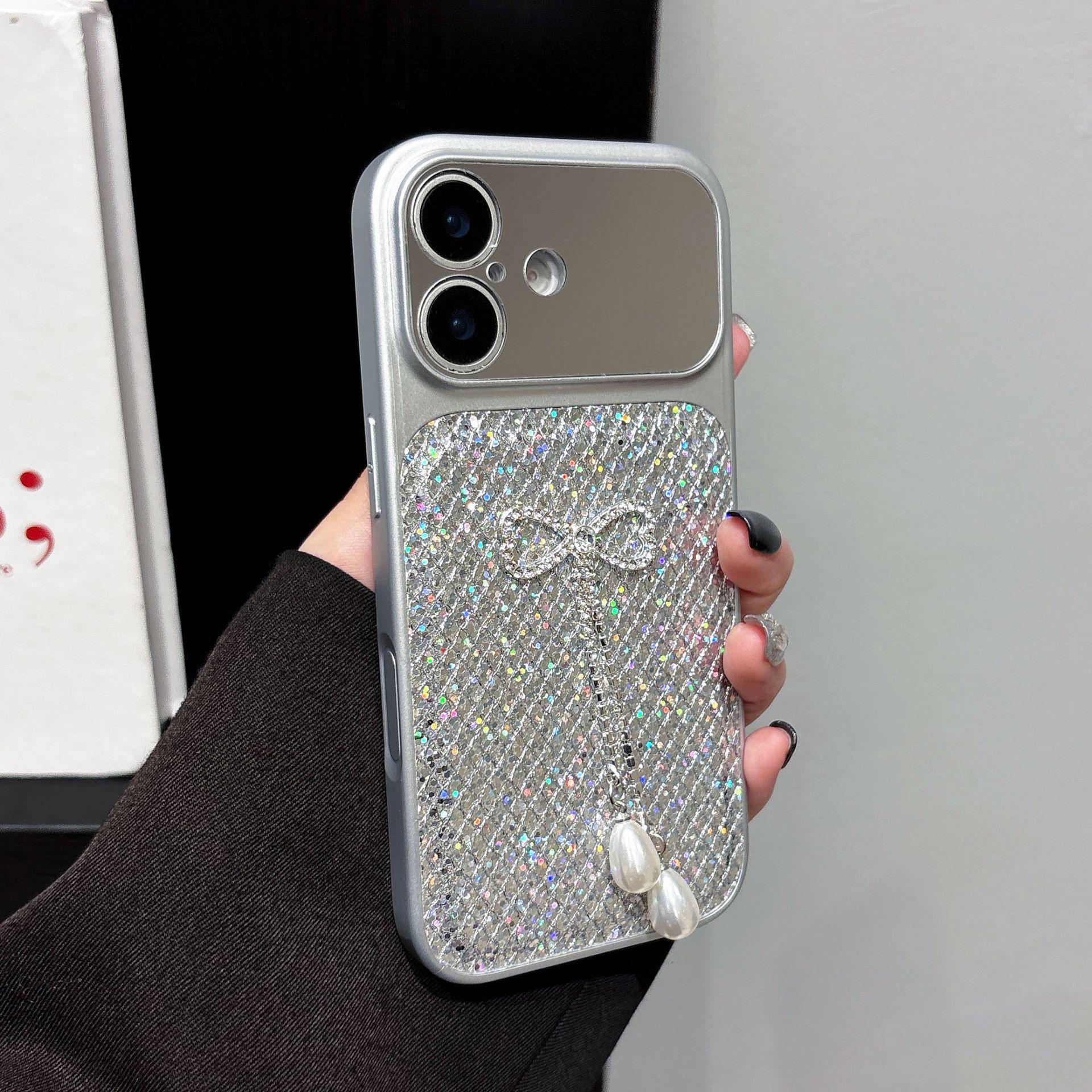 Diamond Lattice Sequin Phone Case with Bow Pendant, Compatible with iPhone 14 Pro/15 Pro/17 Pro - Drop-Proof Design 14 серебряный
Diamond Lattice Sequin Phone Case with Bow Pendant, Compatible with iPhone 14 Pro/15 Pro/17 Pro - Drop-Proof Design 14 серебряный