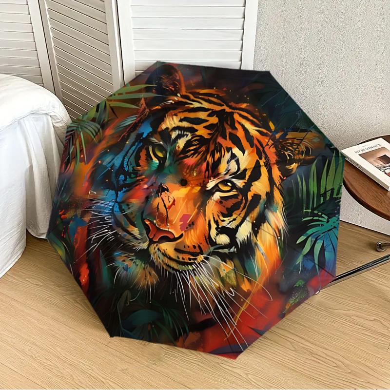 1PC Tiger Print Automatic 8-Bone Folding Umbrella - Durable Polyester & Iron Frame,Userfriendly Operation y250929198
1PC Tiger Print Automatic 8-Bone Folding Umbrella - Durable Polyester & Iron Frame,Userfriendly Operation y250929198