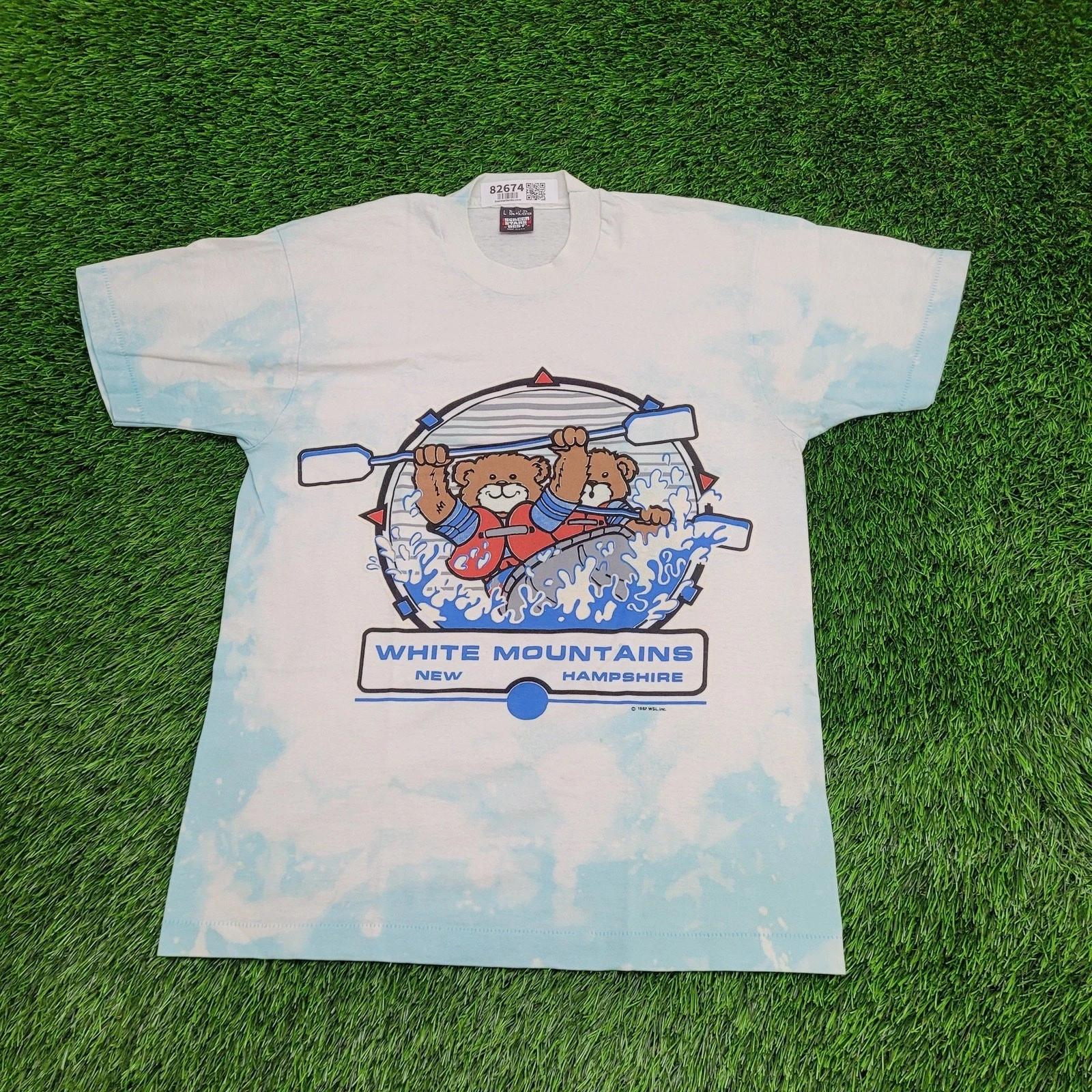 Vintage 1987 Teddy-Bear Rafting Shirt M 20x27 Tie-Dye USA 3XL
Vintage 1987 Teddy-Bear Rafting Shirt M 20x27 Tie-Dye USA 3XL