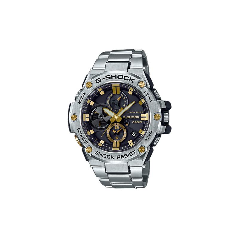 Casio G-STEEL series-disc dual display Bluetooth connection day display solar quartz movement stainless steel strap Japanese and Korean GST-B100D-1A9 чорний
Casio G-STEEL series-disc dual display Bluetooth connection day display solar quartz movement stainless steel strap Japanese and Korean GST-B100D-1A9 чорний