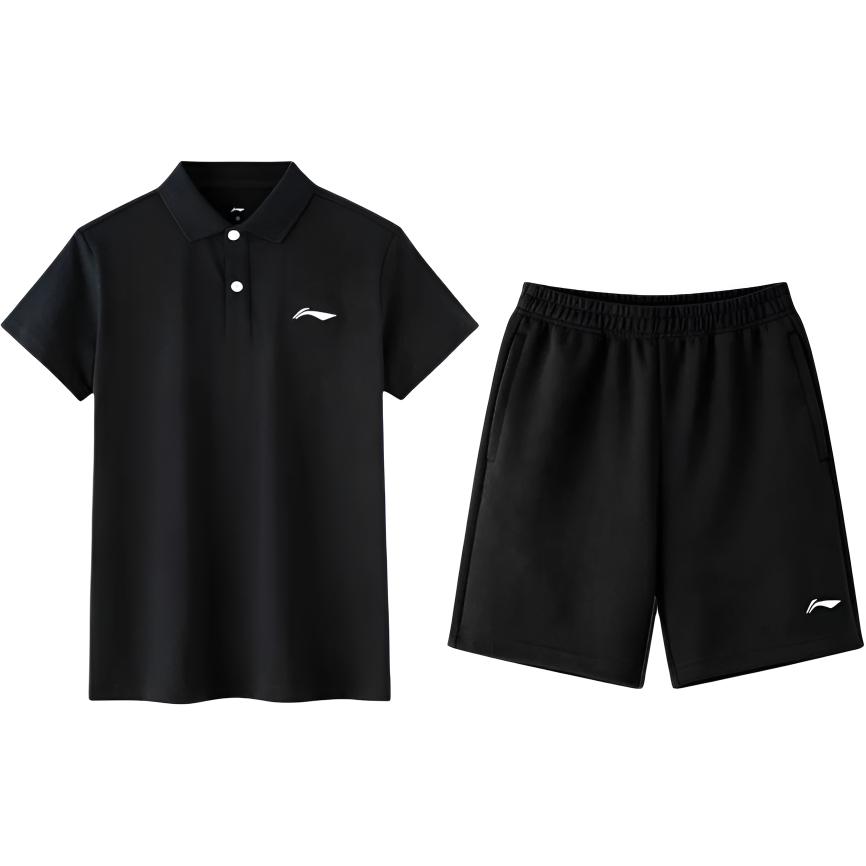 Li-Ning Breathable Versatile Simple Short Sleeve Solid Color Comfortable Shorts Casual Sports Suit Men suit APLW829-1+AKSW623-1 S
Li-Ning Breathable Versatile Simple Short Sleeve Solid Color Comfortable Shorts Casual Sports Suit Men suit APLW829-1+AKSW623-1 S
