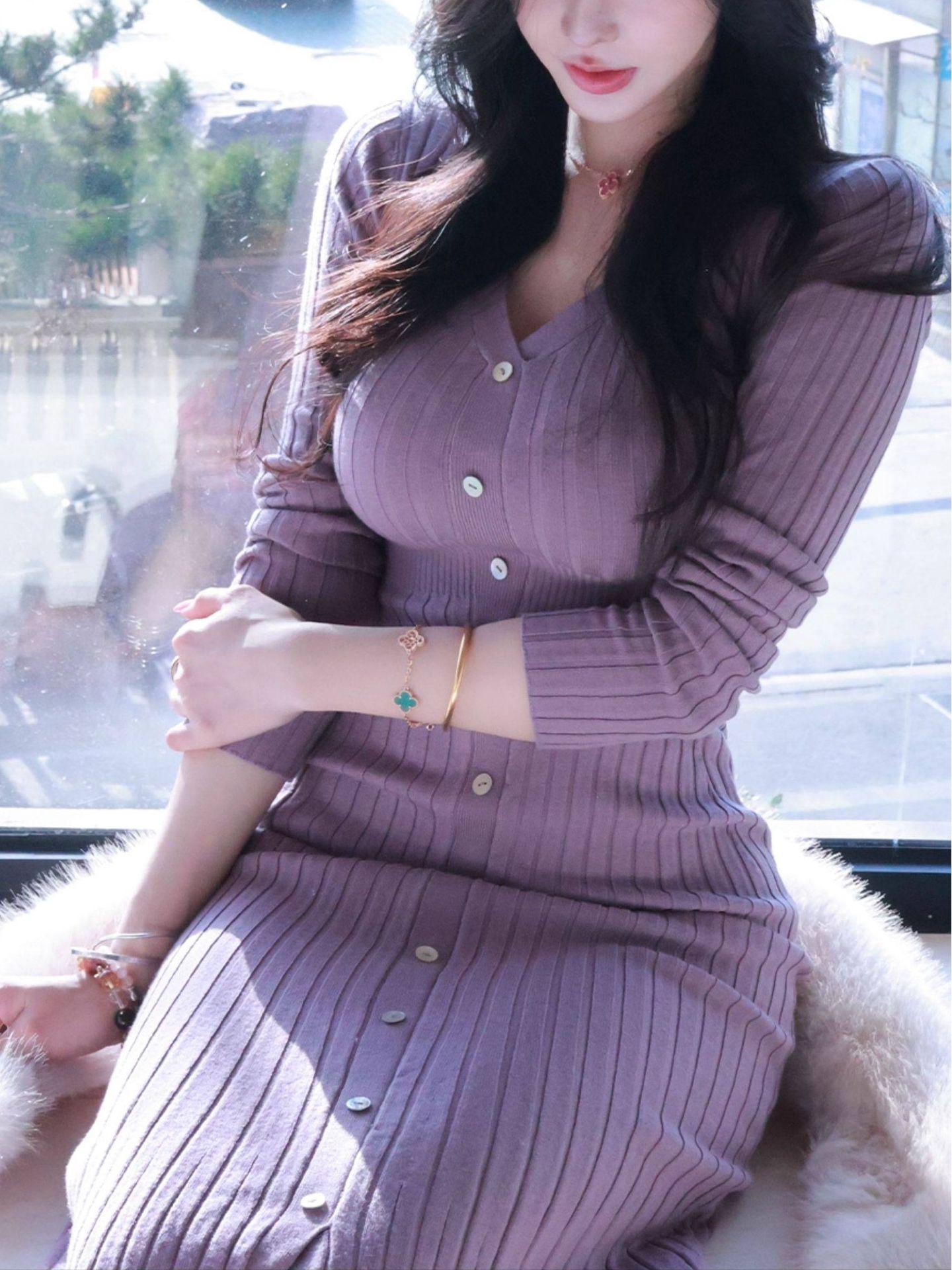 Lilac Affection V-Neck Knit Purple Fishtail Dress One Size фиолетовый
Lilac Affection V-Neck Knit Purple Fishtail Dress One Size фиолетовый