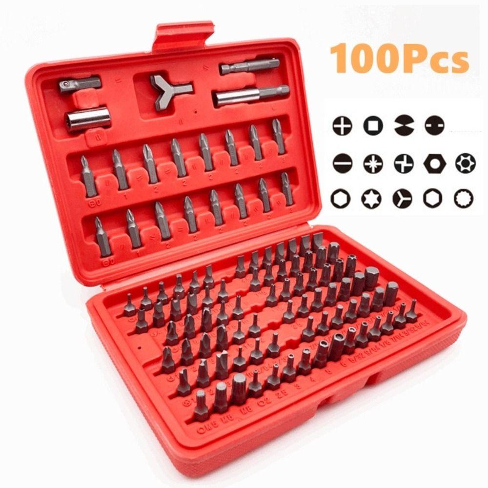 100Pcs/Box Security Screwdriver Bit Set Slotted Universal Socket Set Repair Hand Tool Kit Craftsman червоний
100Pcs/Box Security Screwdriver Bit Set Slotted Universal Socket Set Repair Hand Tool Kit Craftsman червоний