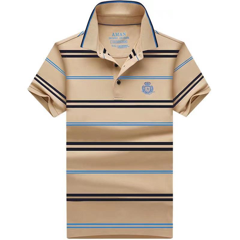 Мужская полосатая хлопковая футболка-поло с коротким рукавом, топ с лацканами, деловая высококлассная рубашка свободного кроя, рукав до локтя 4XL хаки
Мужская полосатая хлопковая футболка-поло с коротким рукавом, топ с лацканами, деловая высококлассная рубашка свободного кроя, рукав до локтя 4XL хаки