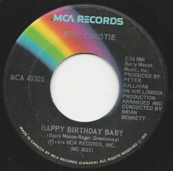 7-дюймовая пластинка ТОНИ КРИСТИ С Днем Рождения, Малыш MCA40305 MCA Records 1974 Канада Поп Б/у
7-дюймовая пластинка ТОНИ КРИСТИ С Днем Рождения, Малыш MCA40305 MCA Records 1974 Канада Поп Б/у
